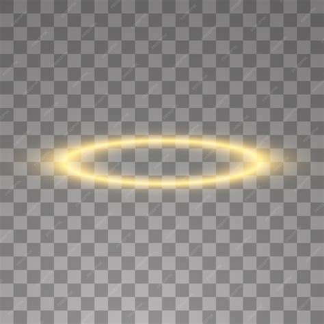 Premium Vector Gold Halo Angel Ring On Black Transparent Background