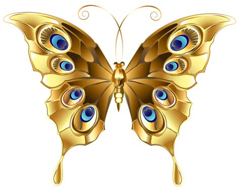 Gold Butterfly PNG Clip Art Image | Butterfly clip art, Butterfly painting, Butterfly