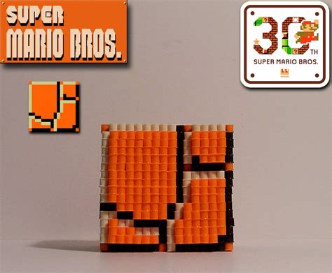 Super Mario Bros 3d Ground Block Pixel Bead Figure Etsy Ireland