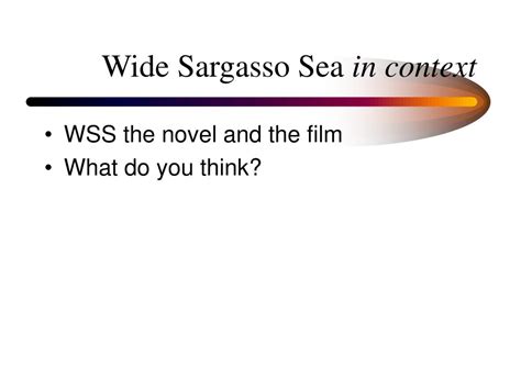 Ppt Wide Sargasso Sea 3 Powerpoint Presentation Free Download Id312039