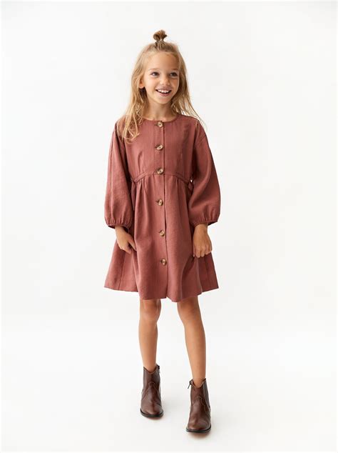 Image 1 Of Buttoned Shirt Dress From Zara Zara Girls Dresses Kids