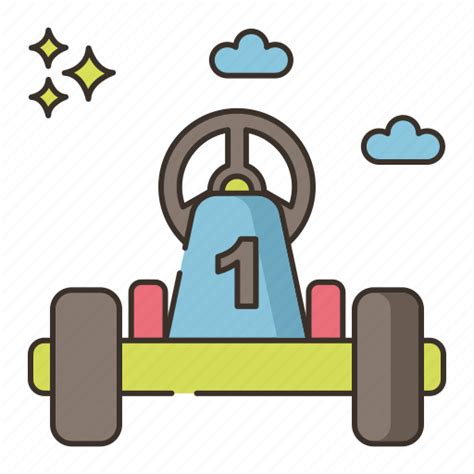 Go Kart Racing Icon Download On Iconfinder On Iconfinder