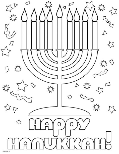 Hanukkah Coloring Pages Free To Print Ju7zm Di 2020 Hanukkah Menorah