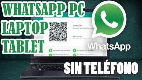 Como Tener Whatsapp En Tu Pc Laptop O Tablet Youtube