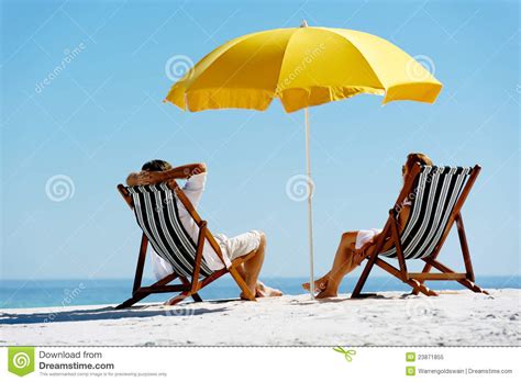 Beach Summer Umbrella Stock Image Image Of Serene Girl 23871855