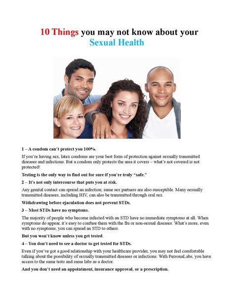10 Things You May Not Know About Your Sexual Health By Personalabs Issuu