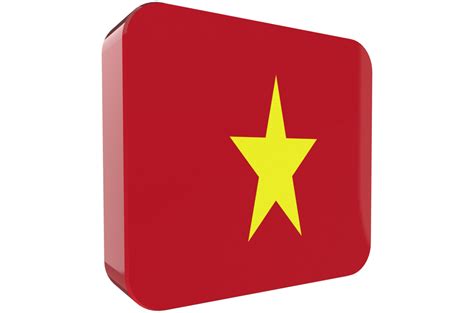 Vietnam Flag 3d Icon On Transparent Background 17392597 Png