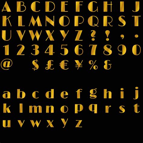 Typography Art Deco Alphabet