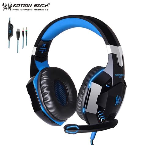 New Kotion Each G2000 Gaming Headset Stereo Sound Noise Reduction 22m
