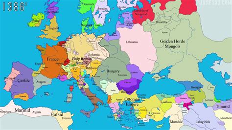 1000 Years Time Lapse Map Of Europe Youtube