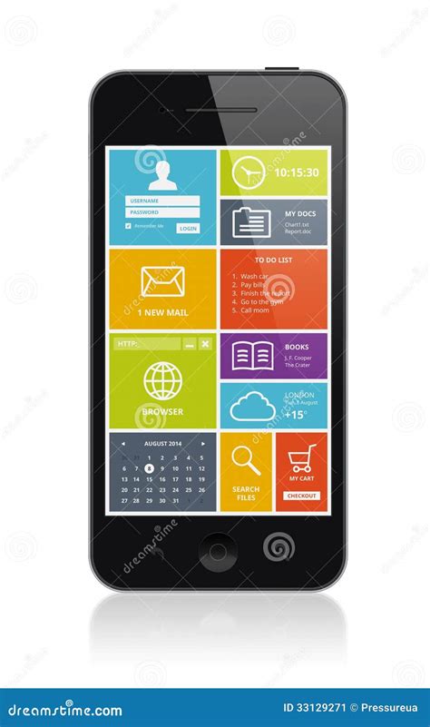 Mobile Smartphone With Modern Ui Stock Image Image 33129271