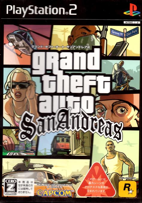 Grand Theft Auto San Andreas Cover Art Ps2 Japan Capcom Free