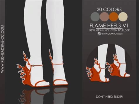 Flame Heels By Thiago Mitchell At Redheadsims Sims 4 Updates
