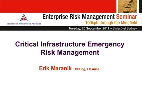 Ppt Critical Infrastructure Emergency Risk Management Powerpoint