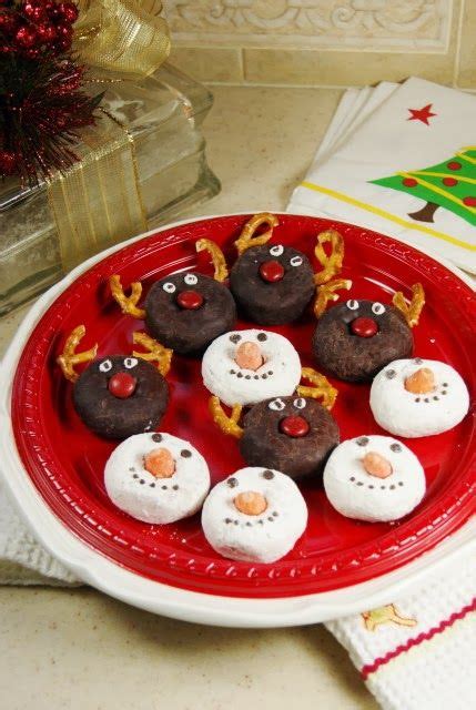 The Kitchen Is My Playground Adorable Rudolph And Snowmen Mini Donuts