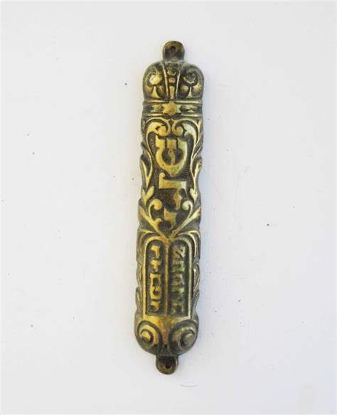 A Vintage Mezuzah Case Judaica Made In Israel With Scroll Etsy