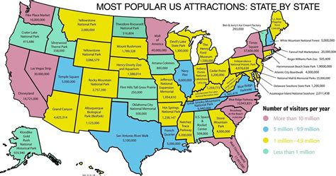 Tourist Map Of Usa Tourist Attractions And Monuments Of Usa