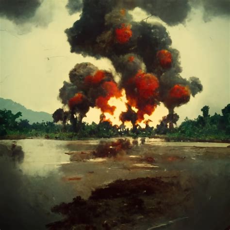 Vietnam War Napalm Midjourney Openart
