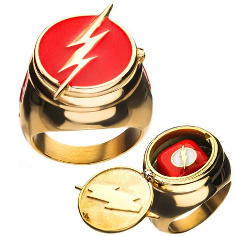 Flash Ring With Costume Flip Lid Flash Ring Marvel Jewelry Geeky Rings
