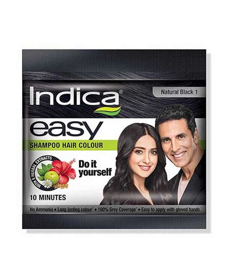 Jsd Agro Indica Easy Shampoo Hair Colour Natural Black