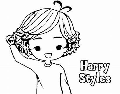 Harry Styles Coloring Direction Pages Cartoon Drawing