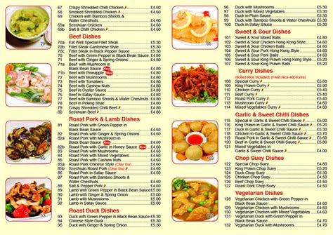 Chinese Restaurant Menu Chinese Food Menu With Descriptions