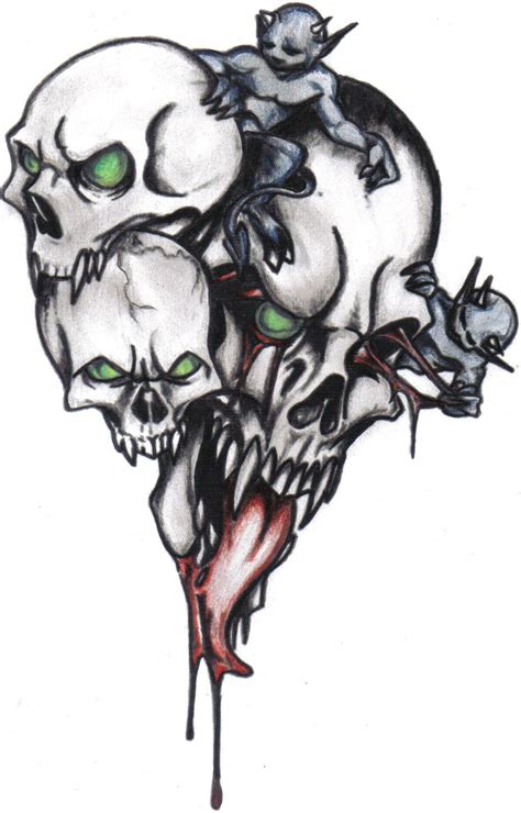 Pin By Terry Bradley On Demons Skull Art Drawing Skulls Drawing