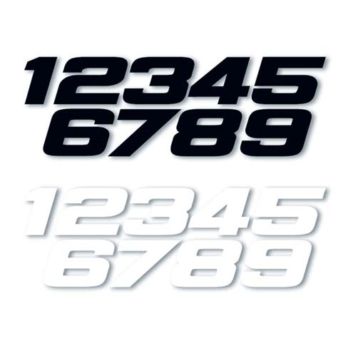 13 Thick Racing Number Font Images Race Car Number Fonts