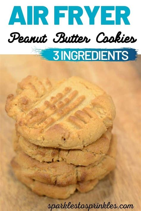 air fryer peanut butter cookies are a 3 ingredient peanut butter cookie that melts in your mouth