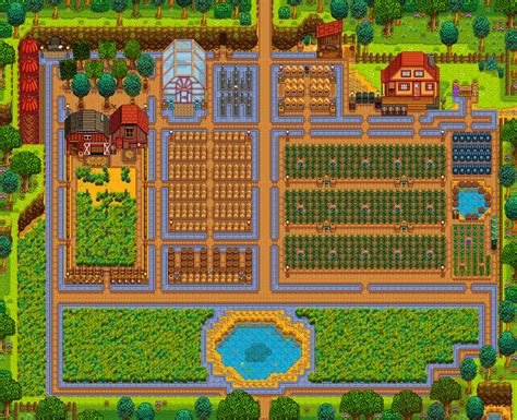 I have to admit, this is my favorit to use even if it is vanilla and boring. Click to open farm gallery | Stardew valley, Stardew ...