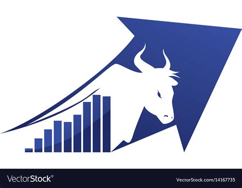 Stock Market Bull Symbol Royalty Free Vector Image