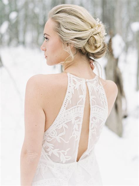 Winter Wonderland Styled Shoot Winter Wedding Hair Winter Bride