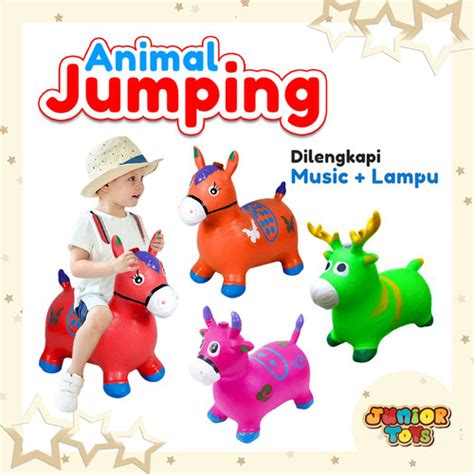 Promo Kuda Kudaan Karet Jumping Animal Mainan Kuda Kudaan Karet Mainan
