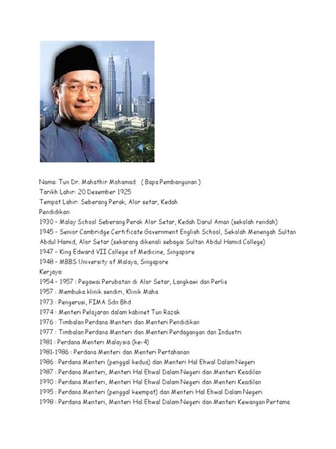 Tun mahathir mohamad umur : Biodata Ringkas Tun Dr Mahathir