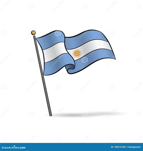 argentina flag isolated national flag of argentina stock vector illustration of mayo
