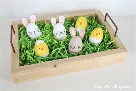 How To Make The Cutest Bunny And Chick Painted Easter Eggs Frugal Fun