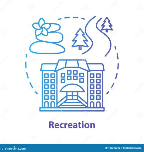 Recreation Blue Concept Icon Urban And Outdoors Recreation Services