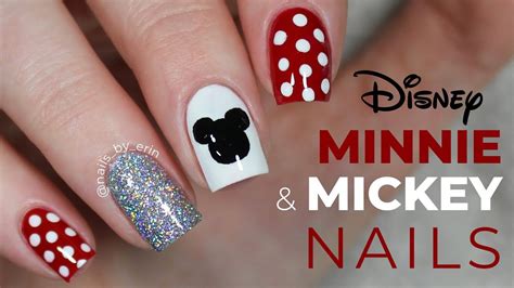 Minnie And Mickey Mouse Nails Nailsbyerin Youtube