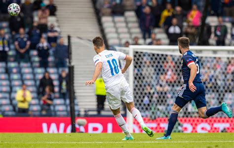 Schick Goal Czech Republic Scotland From Halfway Line Video