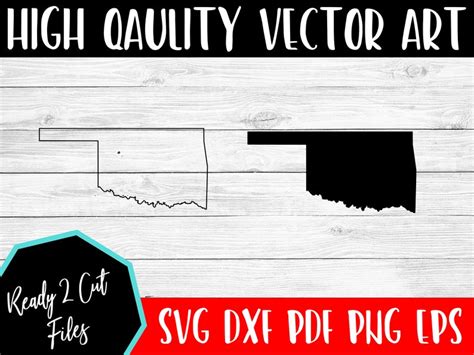 Oklahoma Outline Svg Files Oklahoma Cut Files Laser File Etsy