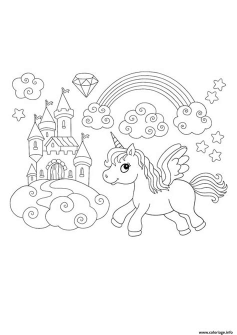 Coloriage Licorne Arc En Ciel À Imprimer  Garoto Reclamao