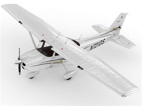 Cessna 172 Skyhawk Aircraft 3d Model Ph