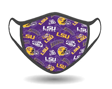Officially Licensed Lsu Tigers Face Mask 100 Etsy