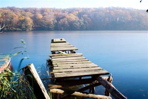 Old Boat Dock At The Lake Stock Photo Image Of Beautiful 142439576