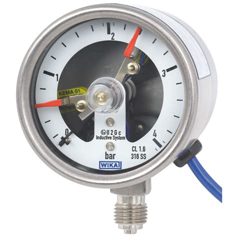 Bourdon Tube Pressure Gauge With Switch Contacts Pgs23063 Wika