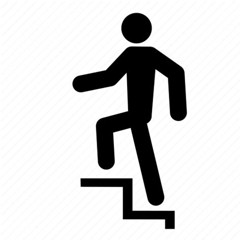 Climbing Man People Person Stair Stairs Walking Icon