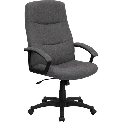 Rating 4.600176 out of 5. High Back Gray Fabric Executive Swivel Chair with Arms