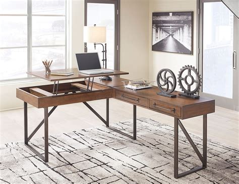 Starmore Lift Top L Shaped Home Office Set Signature Design Furniture