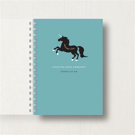 Personalised Unicorn Lovers Journal Or Notebook By Designed