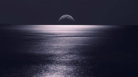 Reflection Of Moonlight In Calm Seas Stock Photo Download Image Now